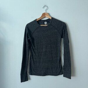 American Giant Long Sleeve T-Shirt Dark Gray Women's Size Small